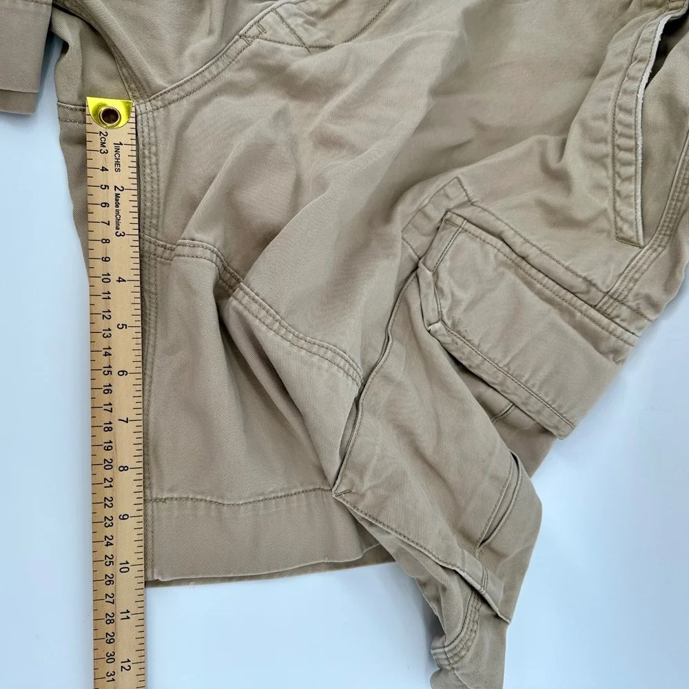 VTG Polo Ralph Lauren‎ Mens 42L Cargo Shorts Paratrooper Utility Chino Tan